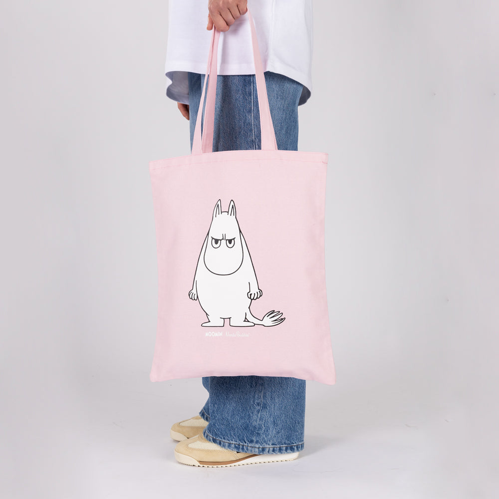 Moomintroll Angry Tote Bag Lightpink - The Official Moomin Shop