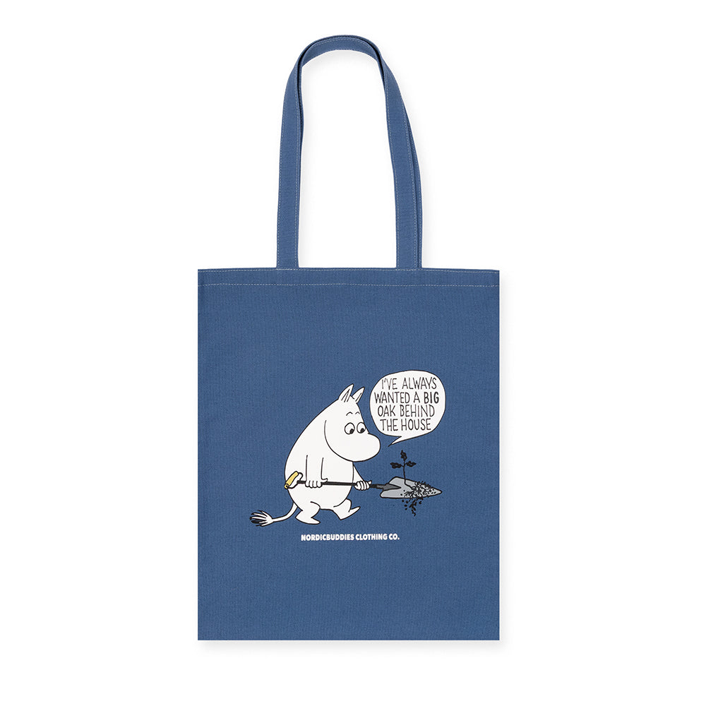 Moomintroll Gardening Tote Bag Blue - The Official Moomin Shop