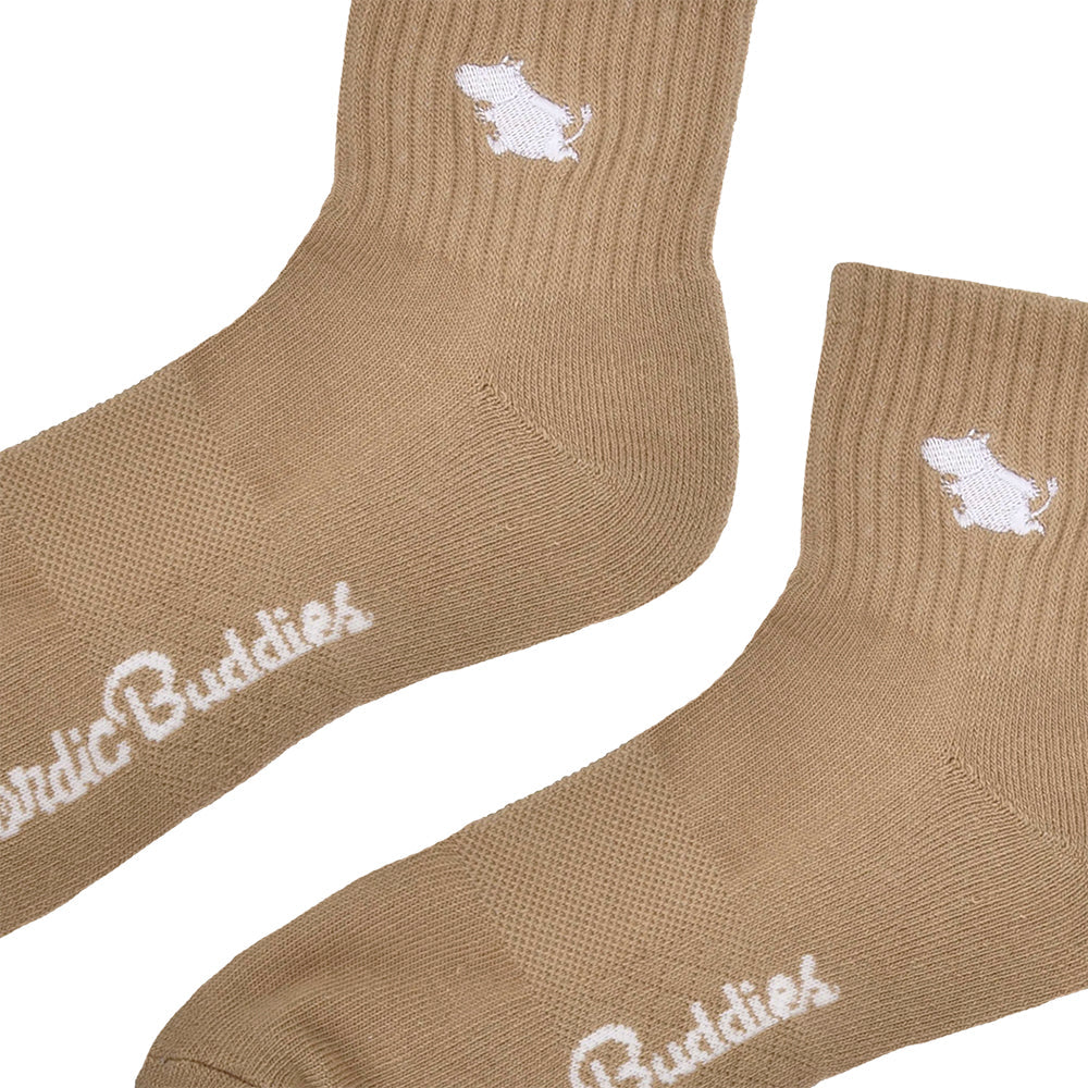 Moomintroll Tennis Ankle Socks 36-42 Beige - The Official Moomin Shop