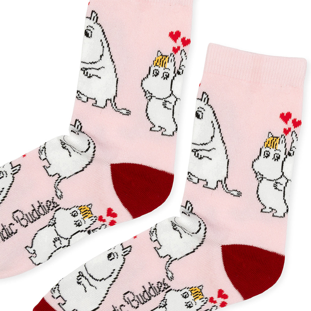 Moomins Love 36-42 Socks Pink - The Official Moomin Shop