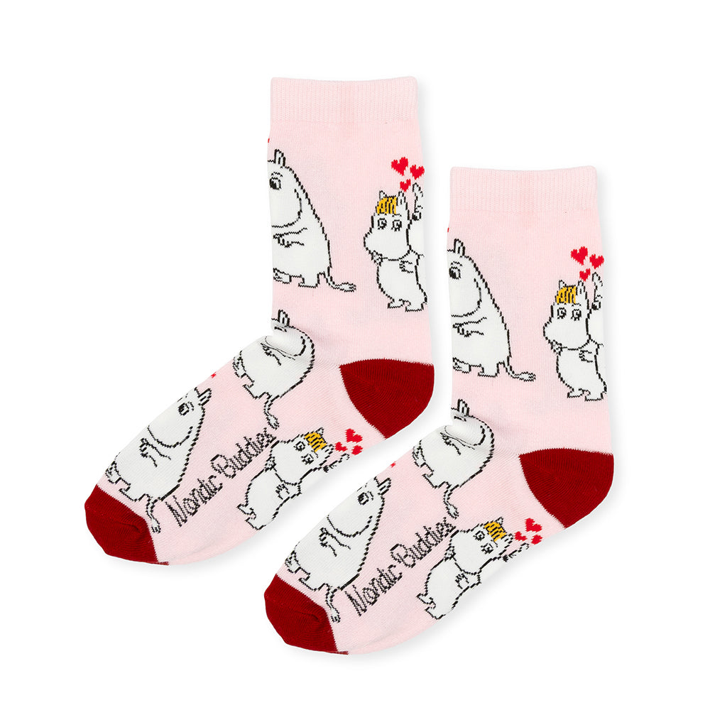 Moomins Love 36-42 Socks Pink | Moomin Shop United States