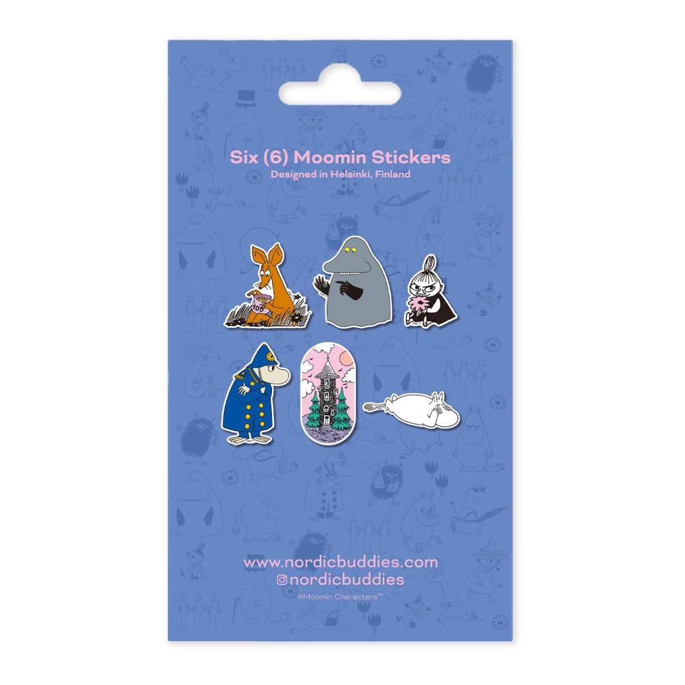 Moomin Stickers 6-set Blue - Nordicbuddies