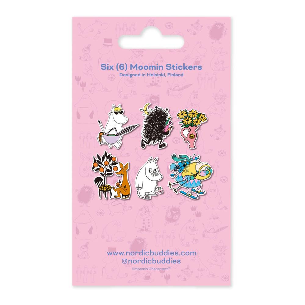 Moomin Stickers 6-set Pink - Nordicbuddies