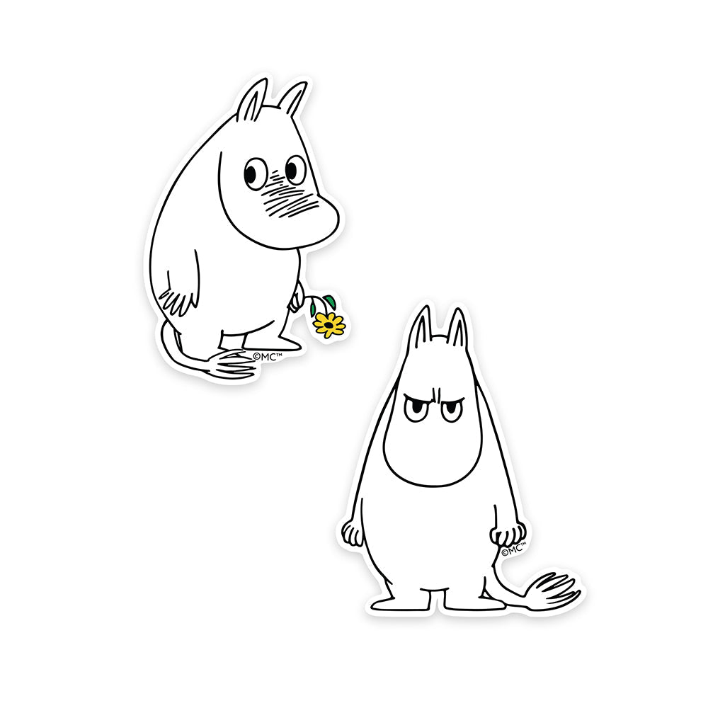 Moomintroll Angry XL Stickers 2-set | Moomin Shop United States