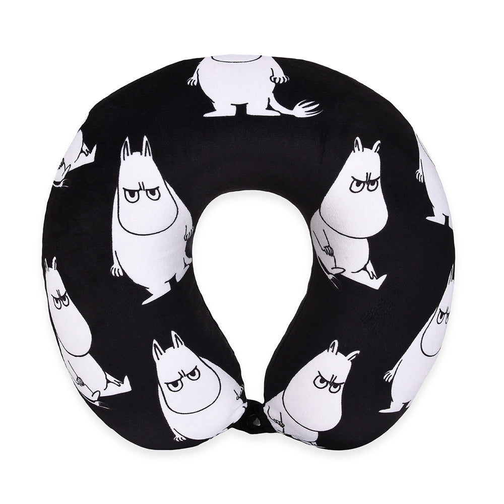 Moomintroll Angry Neckpillow Black | Moomin Shop United States