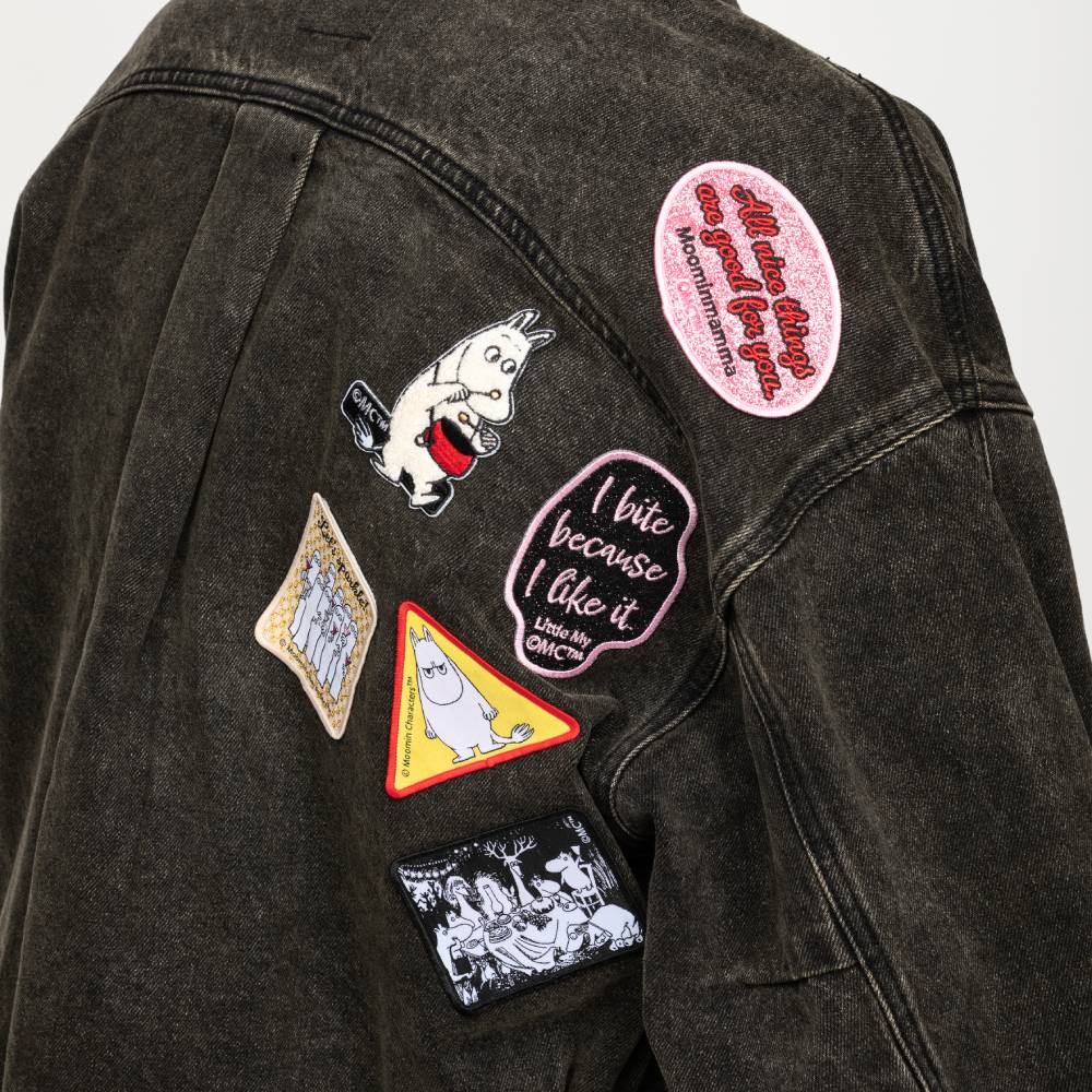 Moomintroll Drummer Iron-On Patch White - The Official Moomin Shop