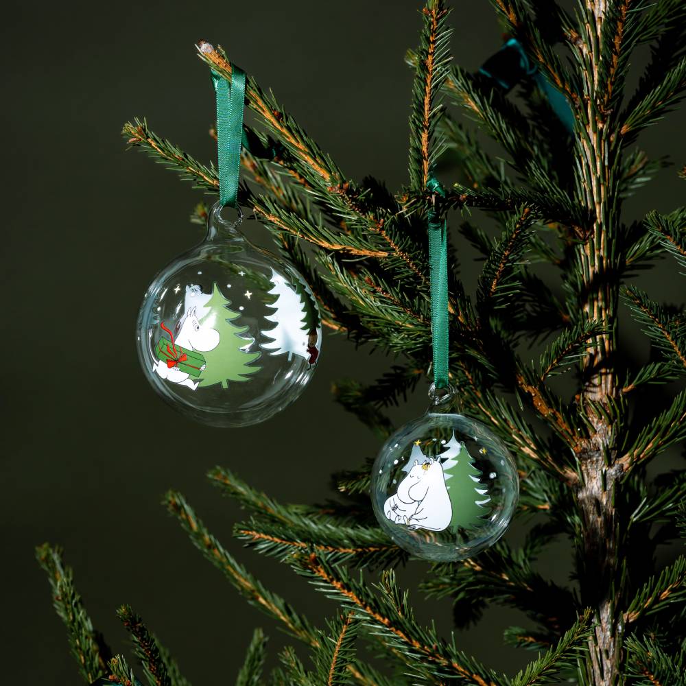 Moomin Spruce Glass Bauble 9cm - The Official Moomin Shop