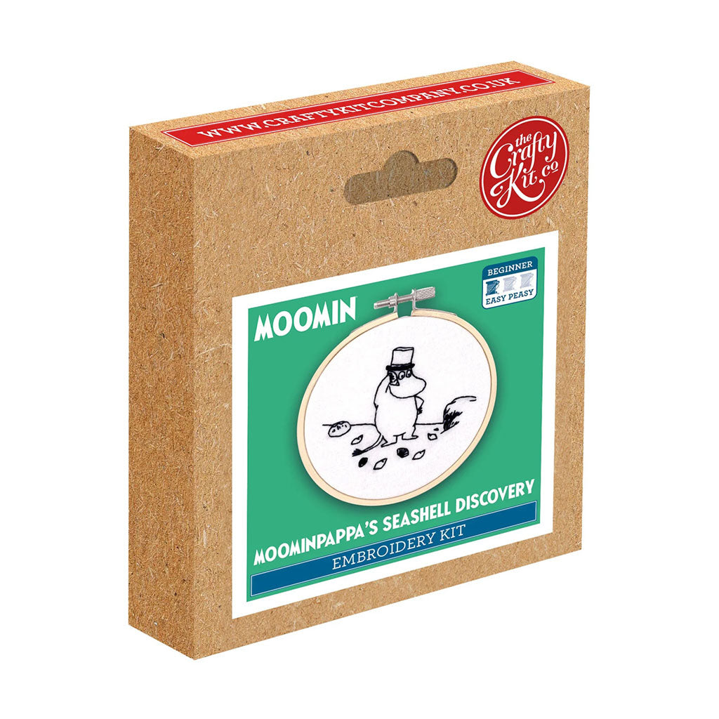 Moominpappa&#39;s Seashell Discovery Mini Embroidery Kit - The Crafty Kit Company