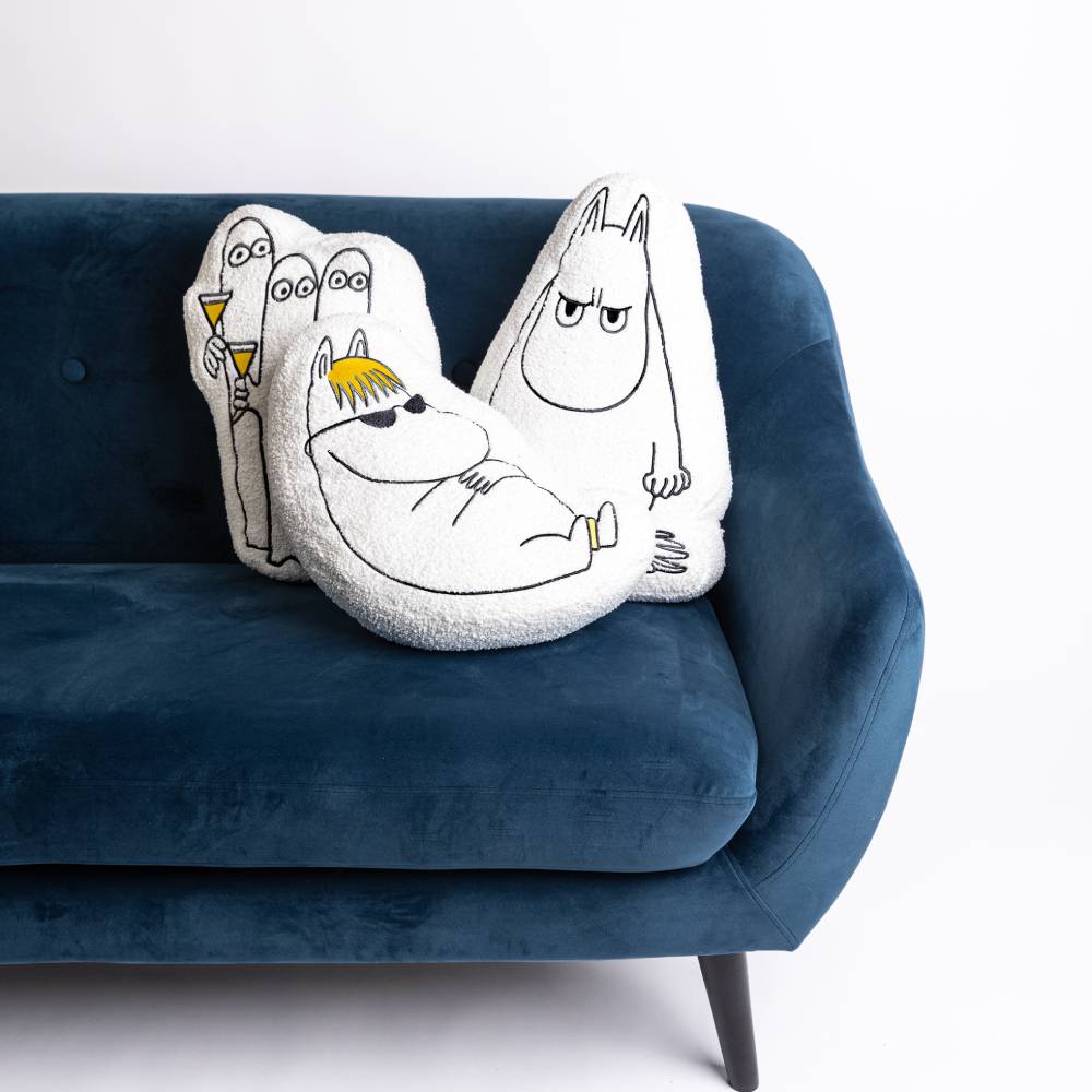 Moomintroll Angry Cushion White - The Official Moomin Shop