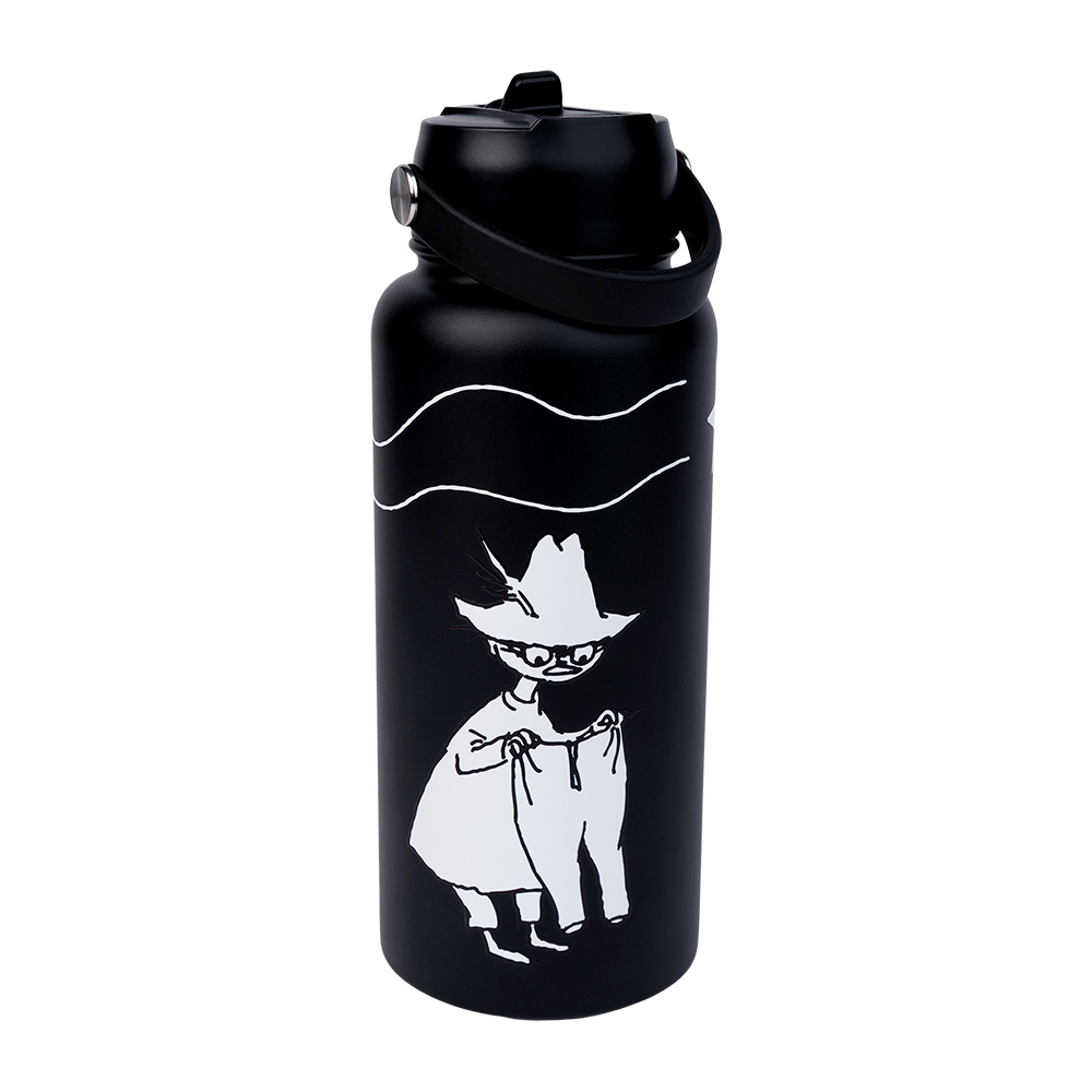 Moomin Comet Thermal Bottle 1L Black - The Official Moomin Shop