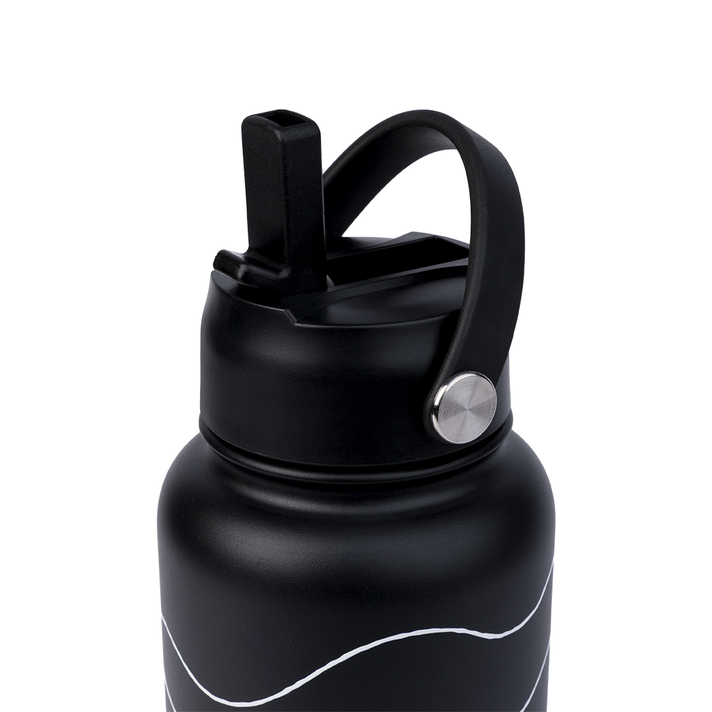 Moomin Comet Thermal Bottle 1L Black - The Official Moomin Shop