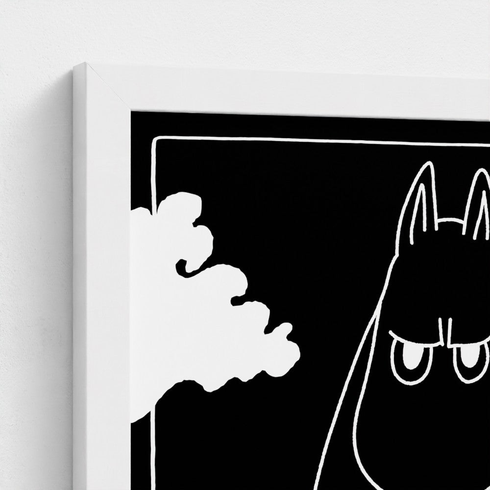 Angry Moomintroll Square Fine Art Framed Print