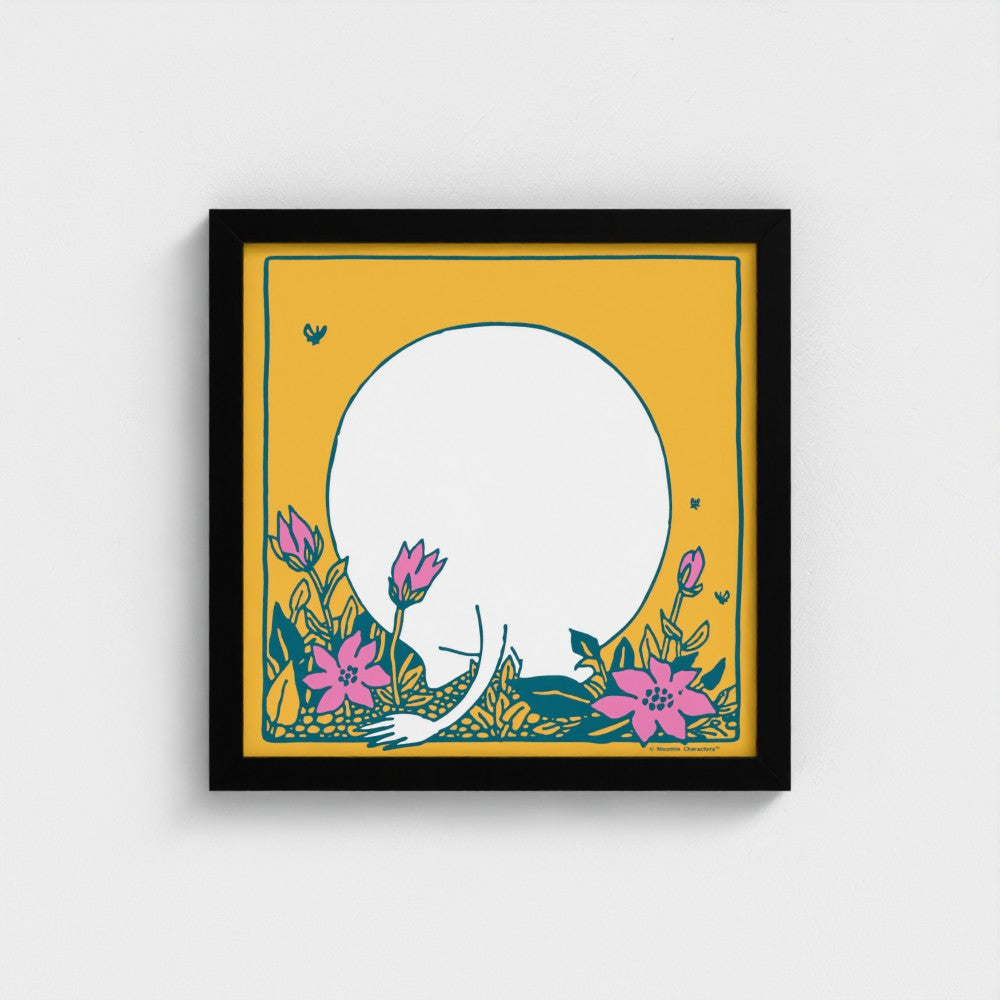 Moomin Butt Floral Fine Art Framed Print