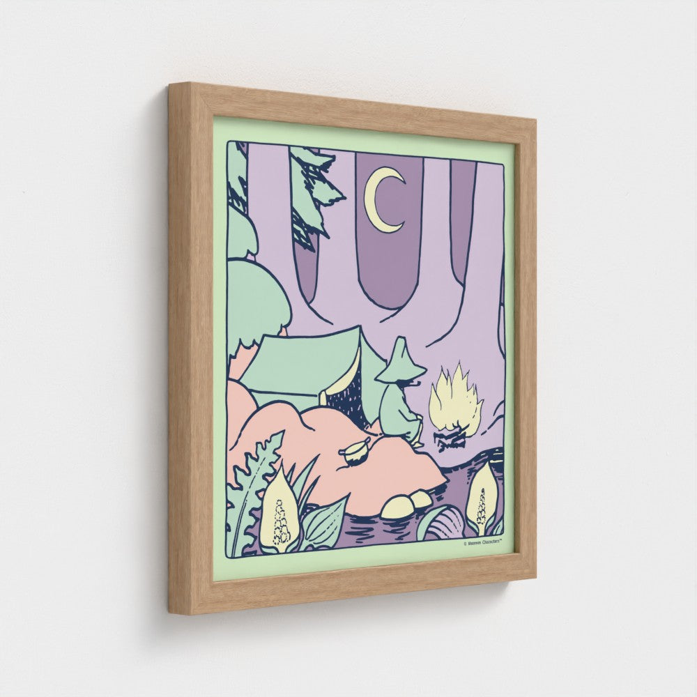 Snufkin Camping Fine Art Framed Print