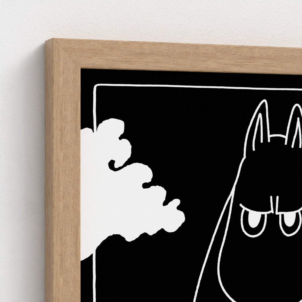 Angry Moomintroll Square Fine Art Framed Print
