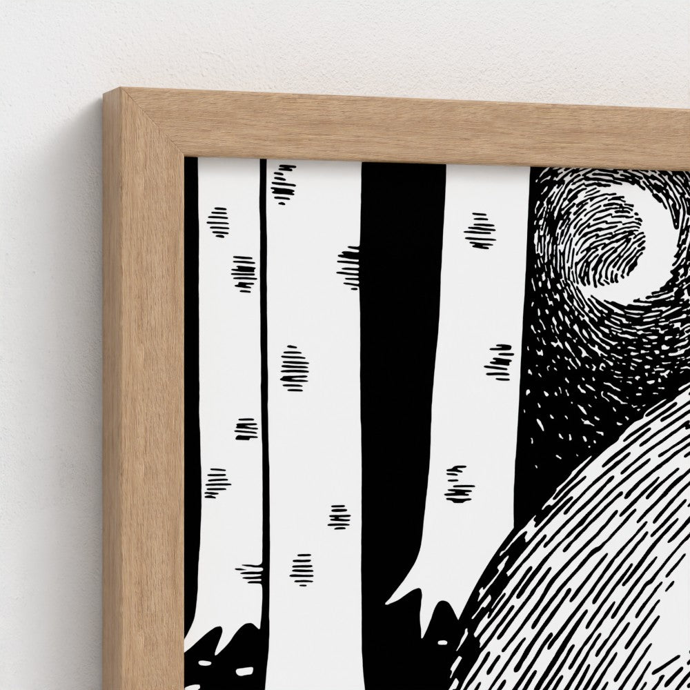 The Groke By Moonlight Fine Art Framed Print