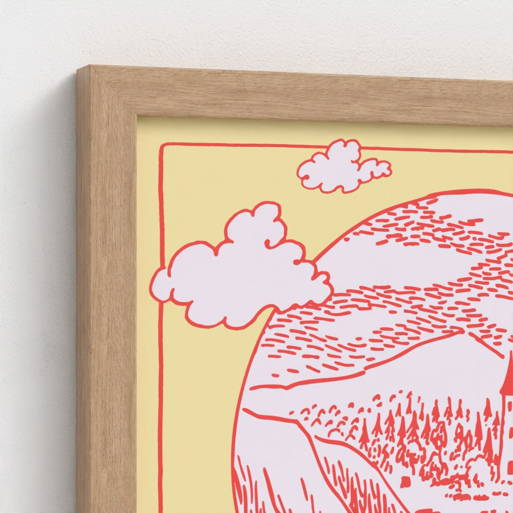 Moominhouse Telescope View Fine Art Framed Print