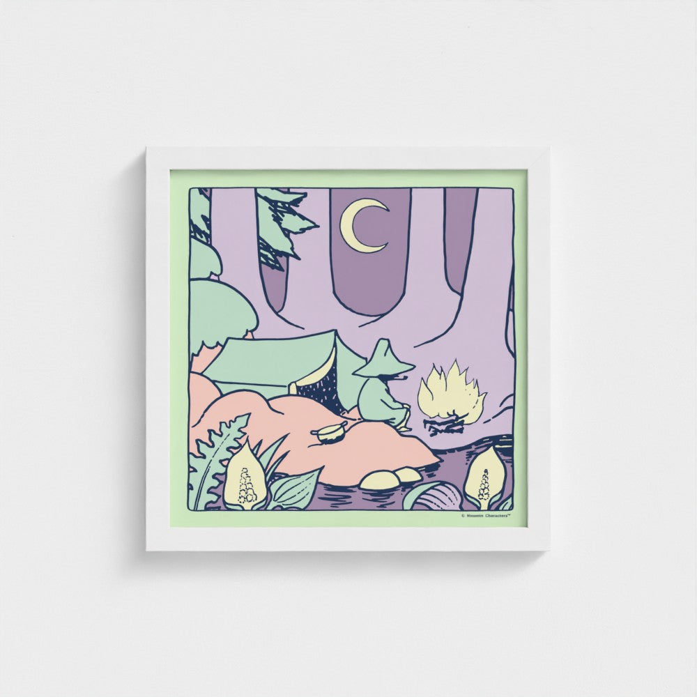 Snufkin Camping Fine Art Framed Print