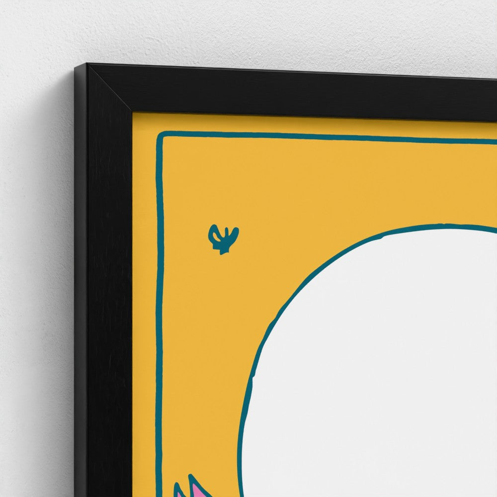 Moomin Butt Floral Fine Art Framed Print
