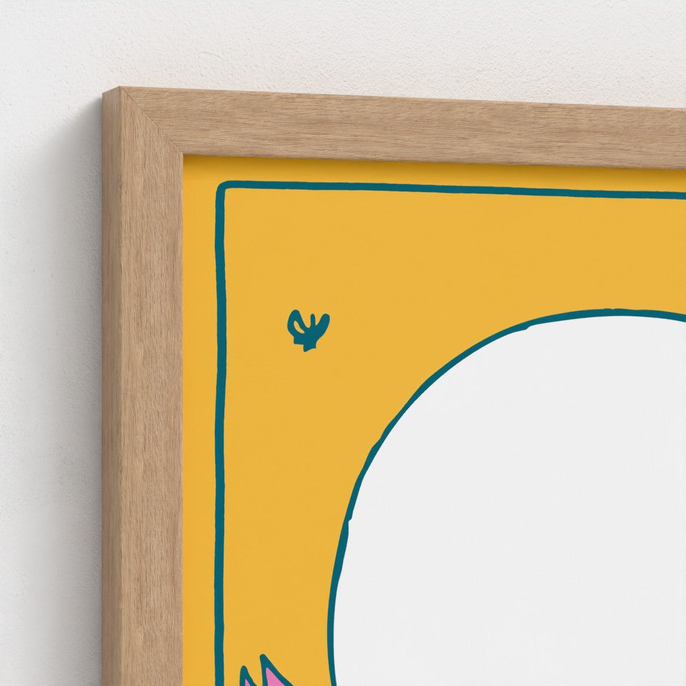 Moomin Butt Floral Fine Art Framed Print