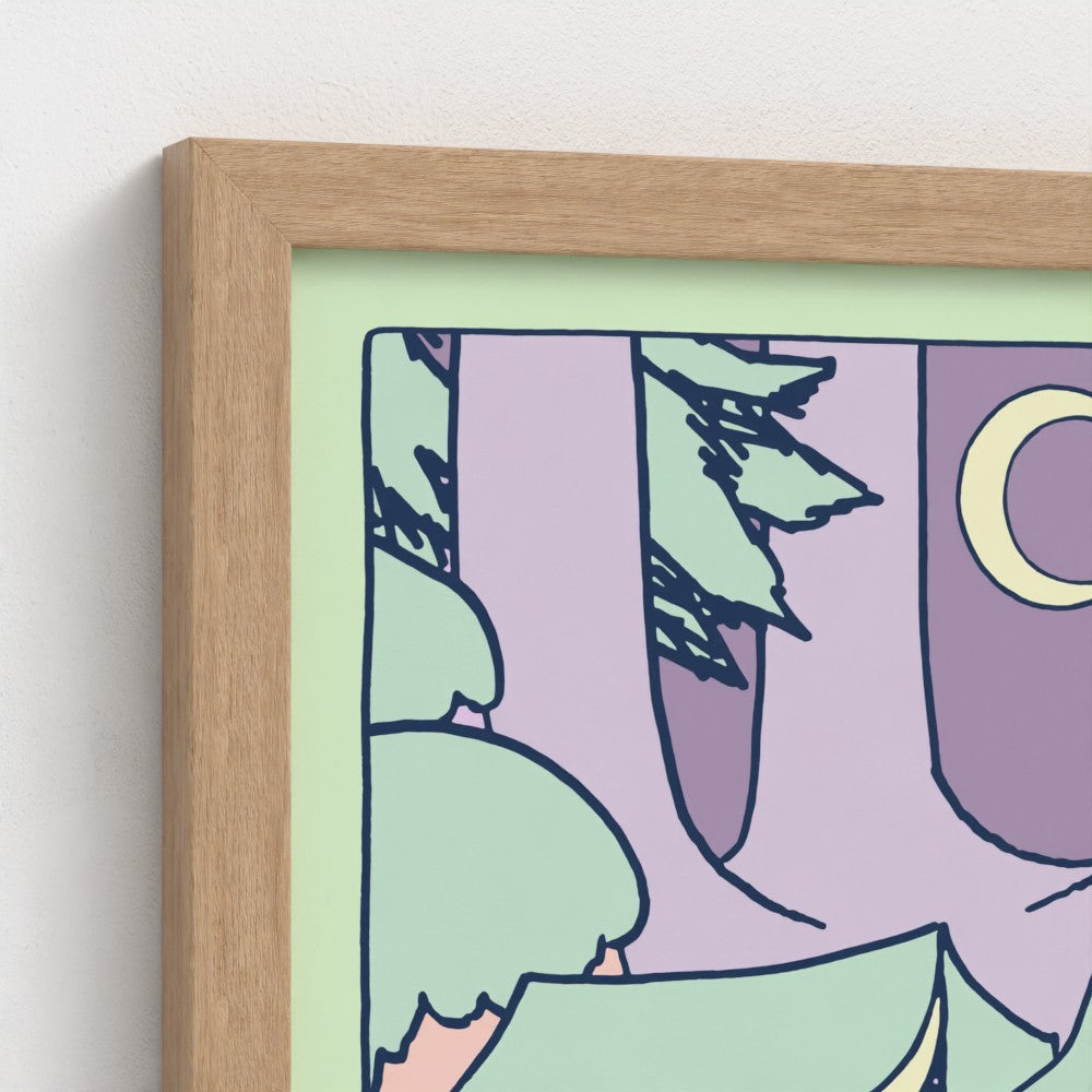 Snufkin Camping Fine Art Framed Print