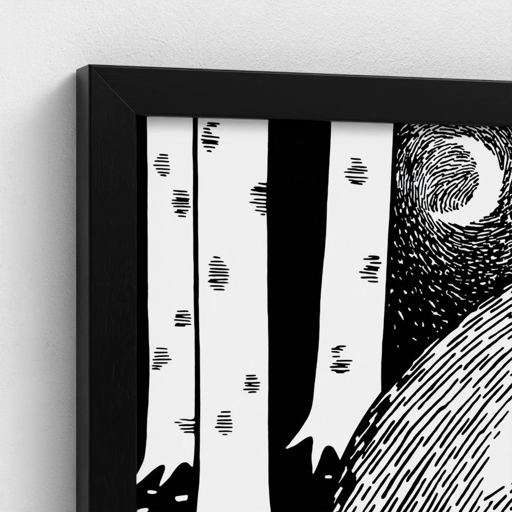 The Groke By Moonlight Fine Art Framed Print