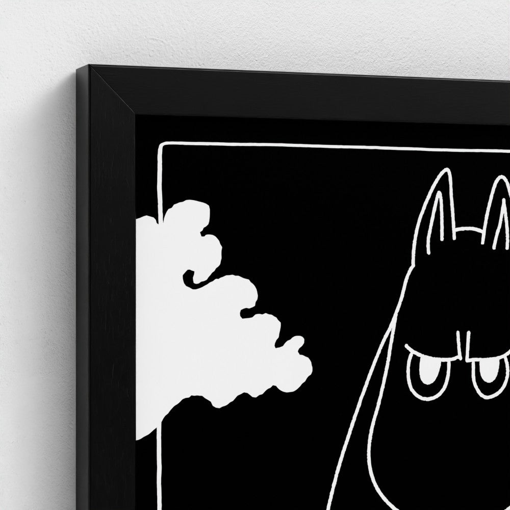 Angry Moomintroll Square Fine Art Framed Print
