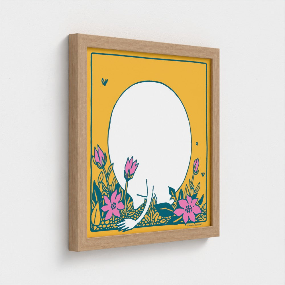 Moomin Butt Floral Fine Art Framed Print