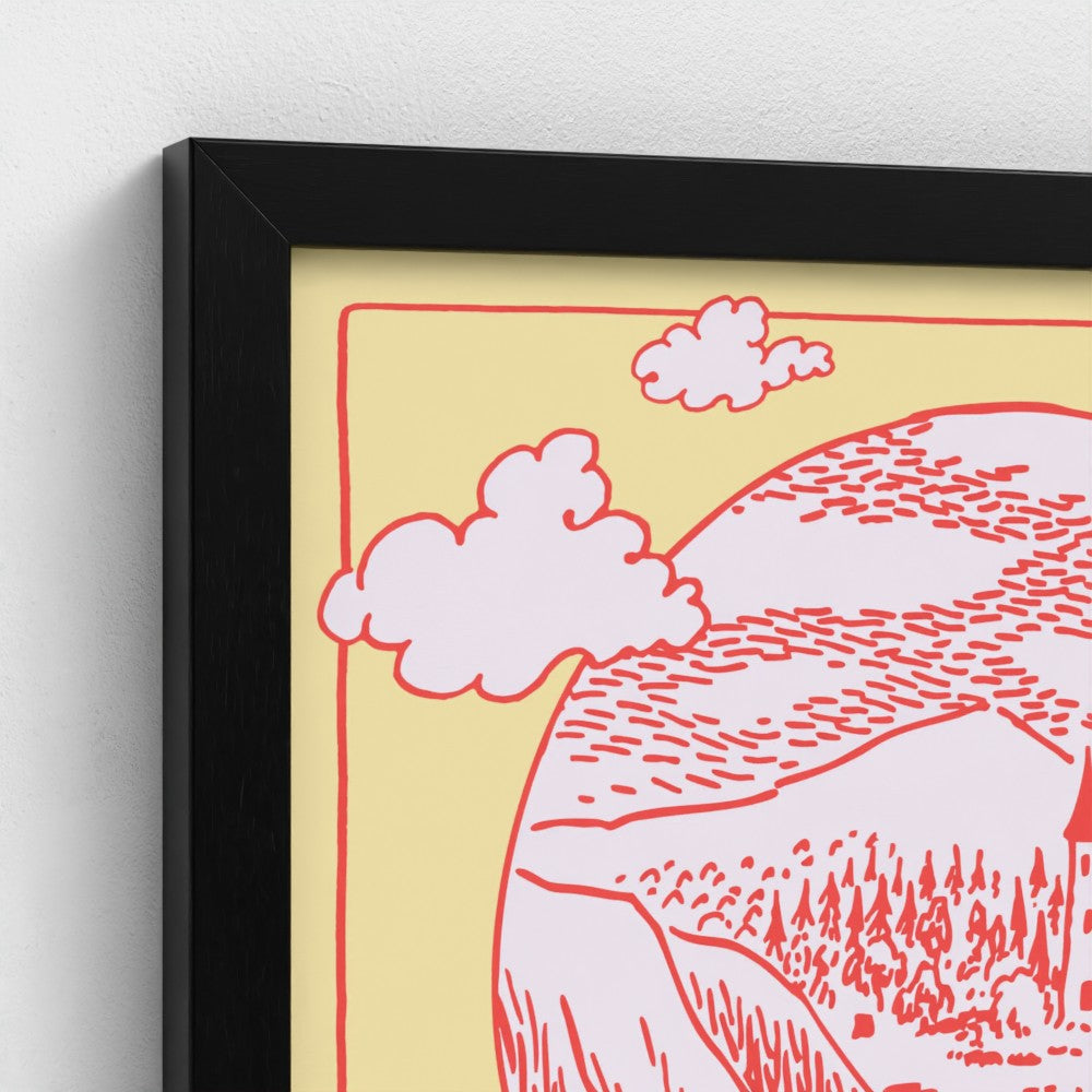 Moominhouse Telescope View Fine Art Framed Print