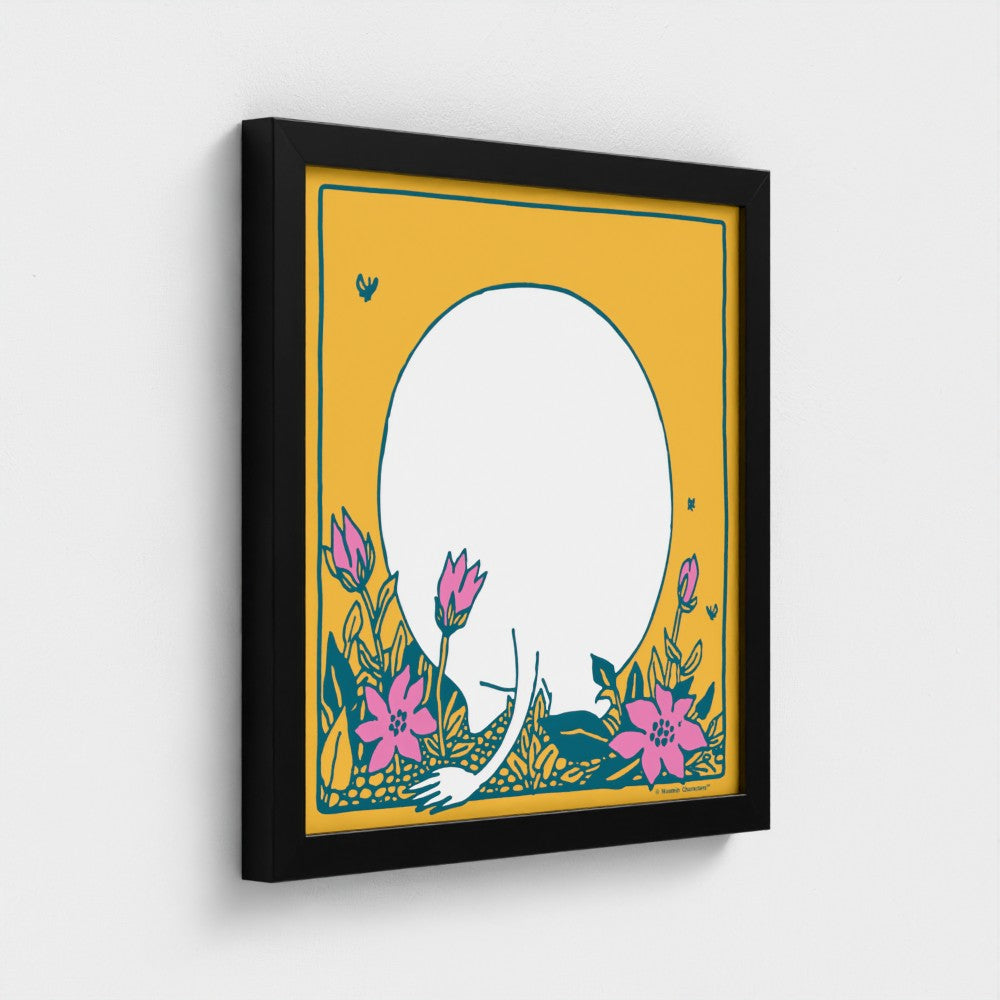 Moomin Butt Floral Fine Art Framed Print