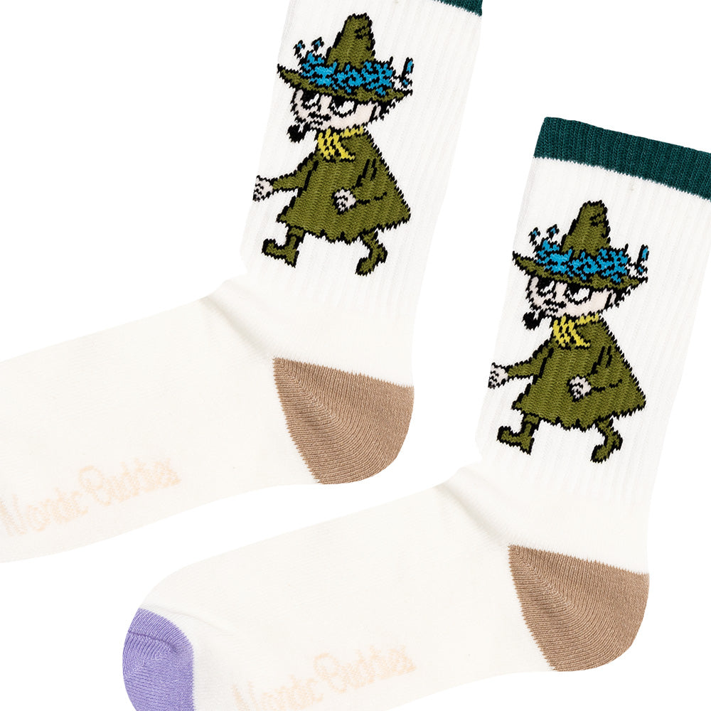 Snufkin Retro Socks 36-42 White - The Official Moomin Shop
