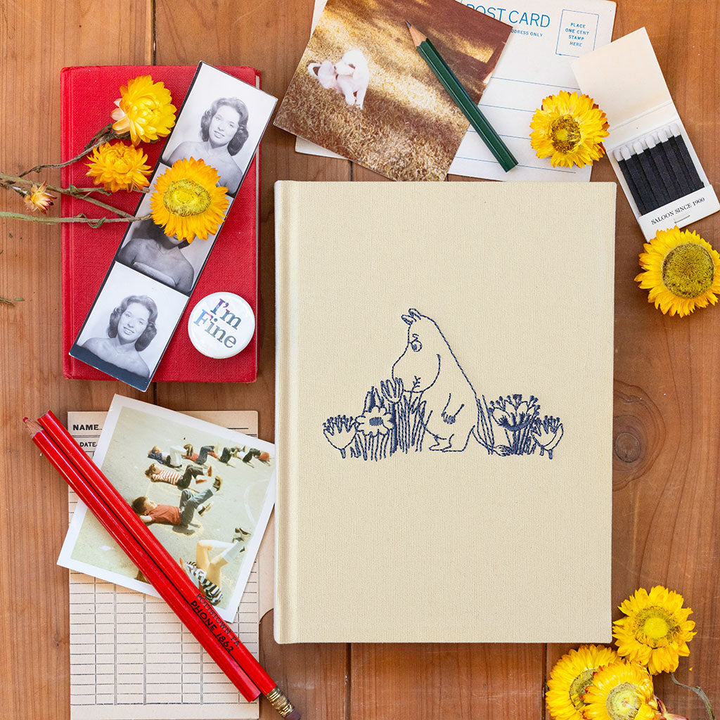 Moomintroll Garden Embroidered Journal | Moomin Shop US