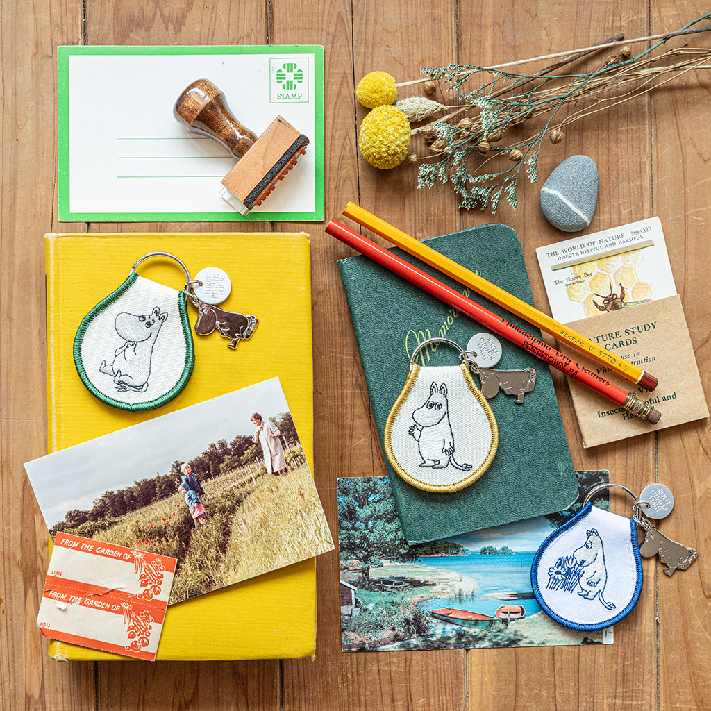 Moomintroll Sitting Patch Keychain + Charm