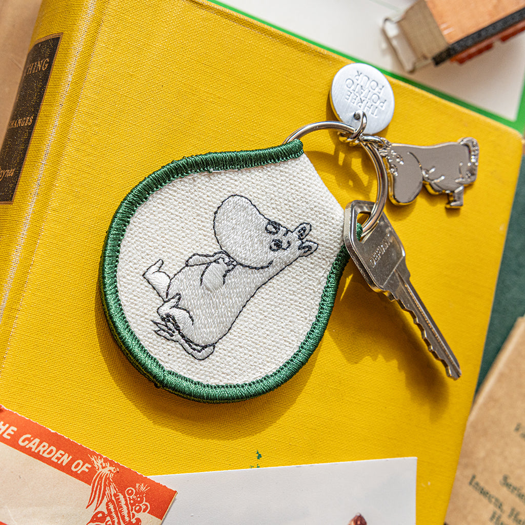 Moomintroll Sitting Patch Keychain + Charm