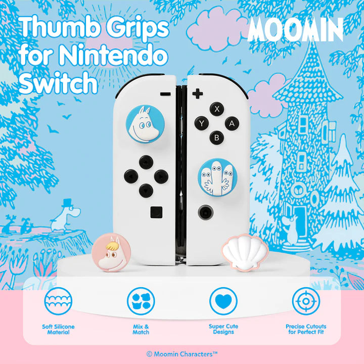 Moomin Nintendo Switch Thumb Grip Caps Series 1 - Moomintroll/Snorkmaiden: