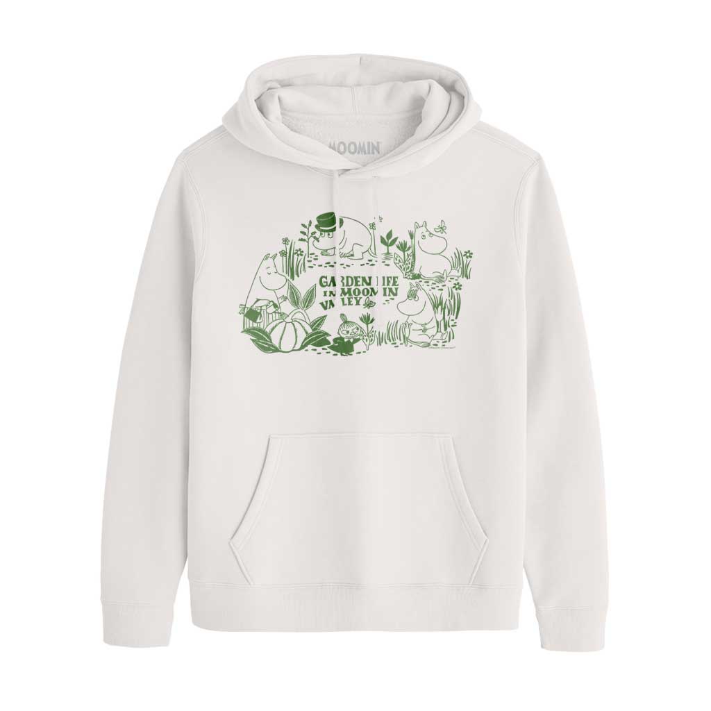 Moomin Garden Life In Moominvalley Floral Green Print Adult Hoodie | Moomin Shop US