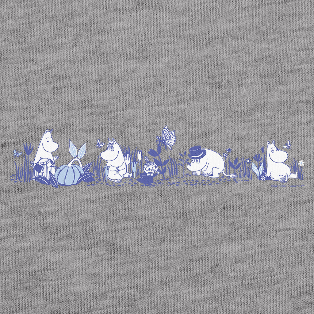 Moomintroll And Co In Nature Blue Print Women&#39;s T-Shirt