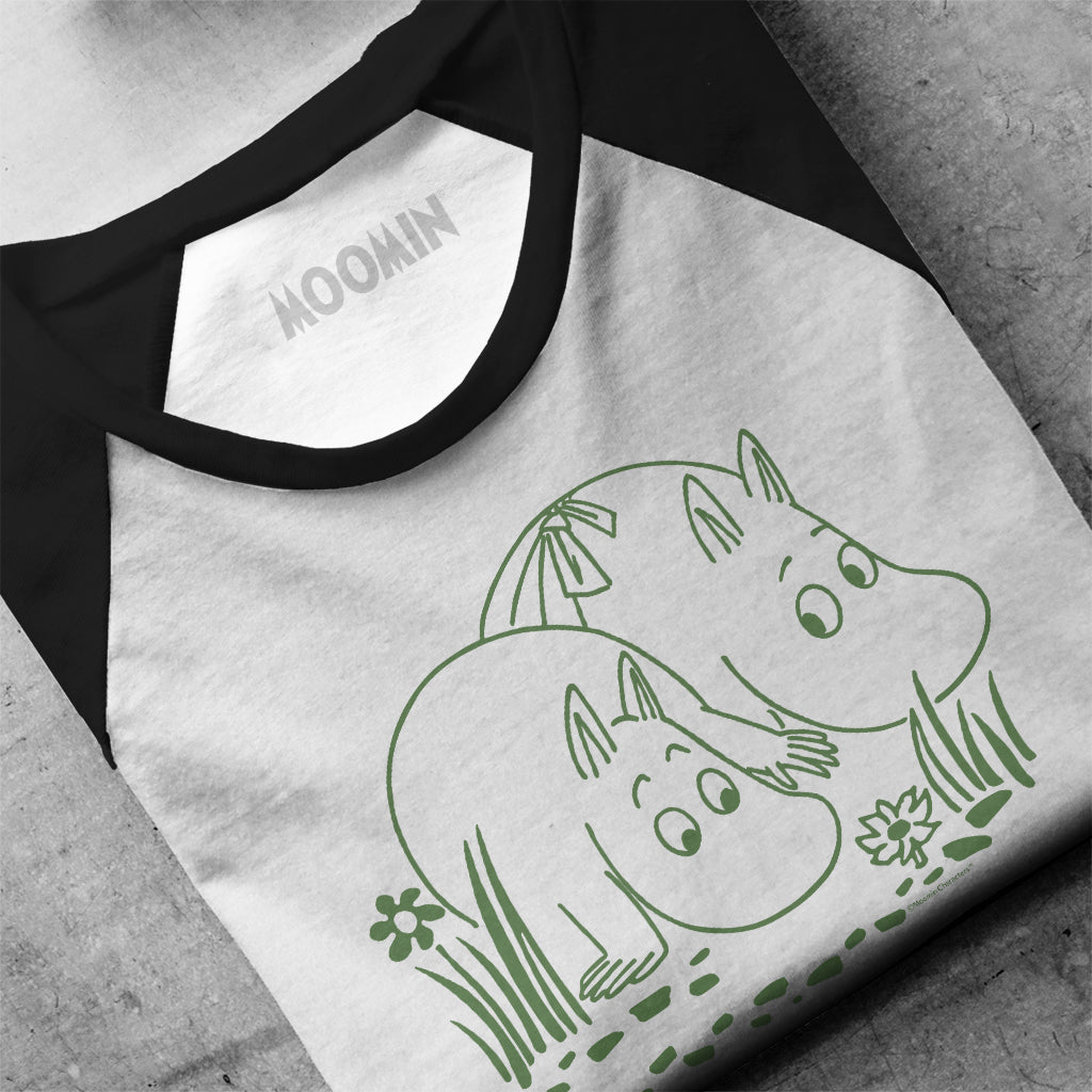 Moomintroll And Moominmamma Tending The Garden Adult Baseball T-Shirt