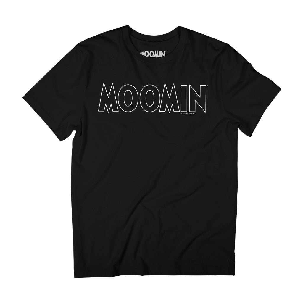 Moomin Logo White Outline Adult T-Shirt | Moomin Shop US