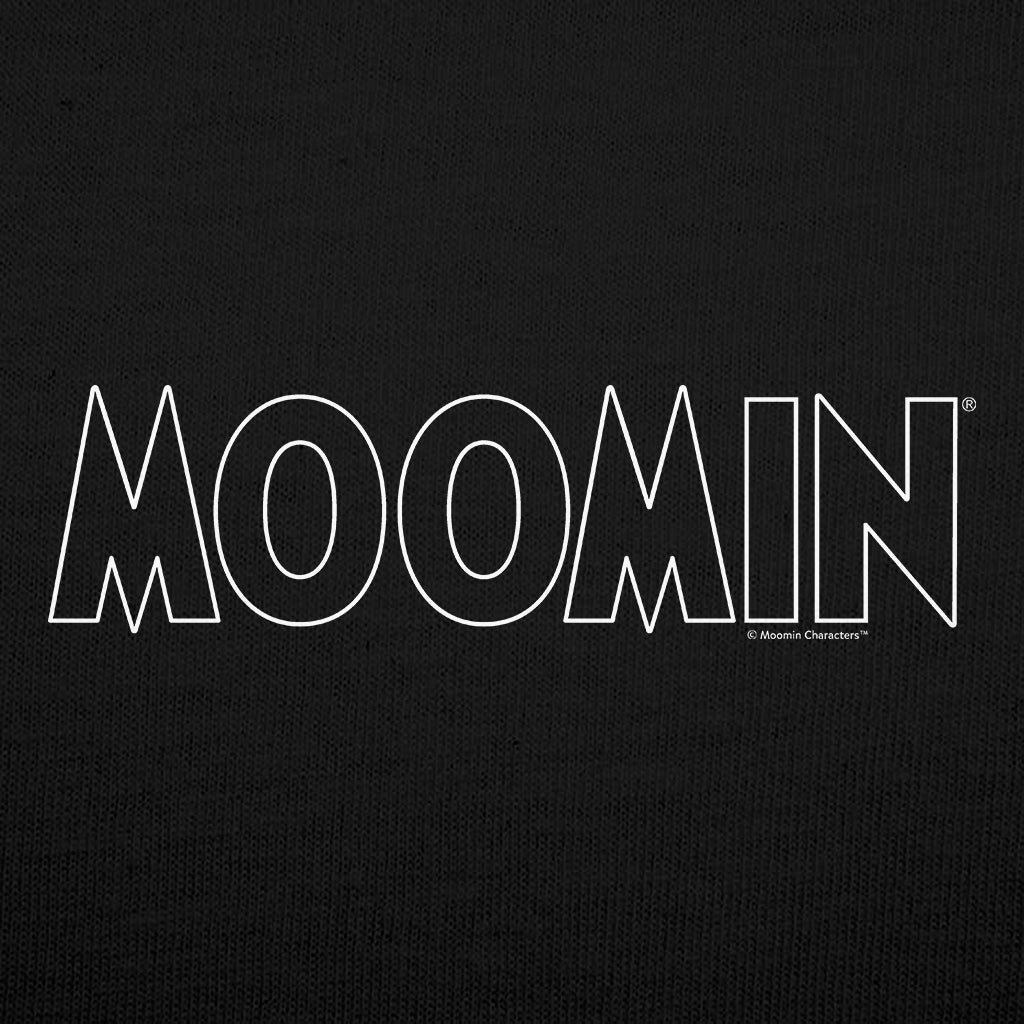 Moomin Logo White Outline Adult T-Shirt