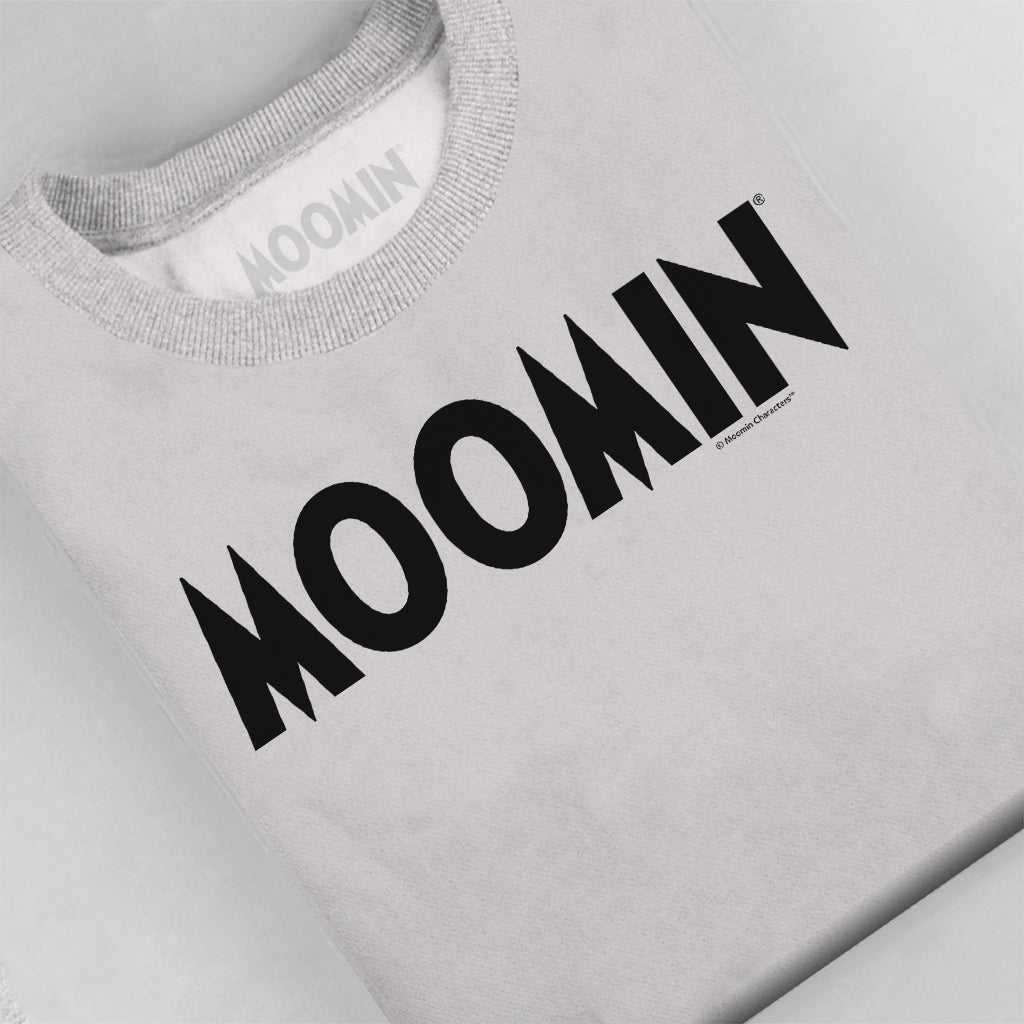 Moomin Black Text Logo Adult Sweatshirt