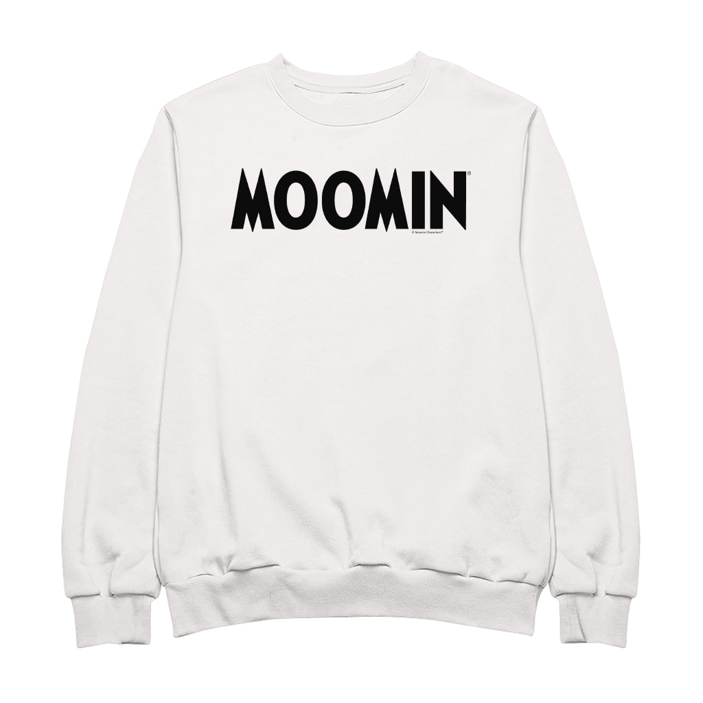 Moomin Black Text Logo Adult Sweatshirt | Moomin Shop US