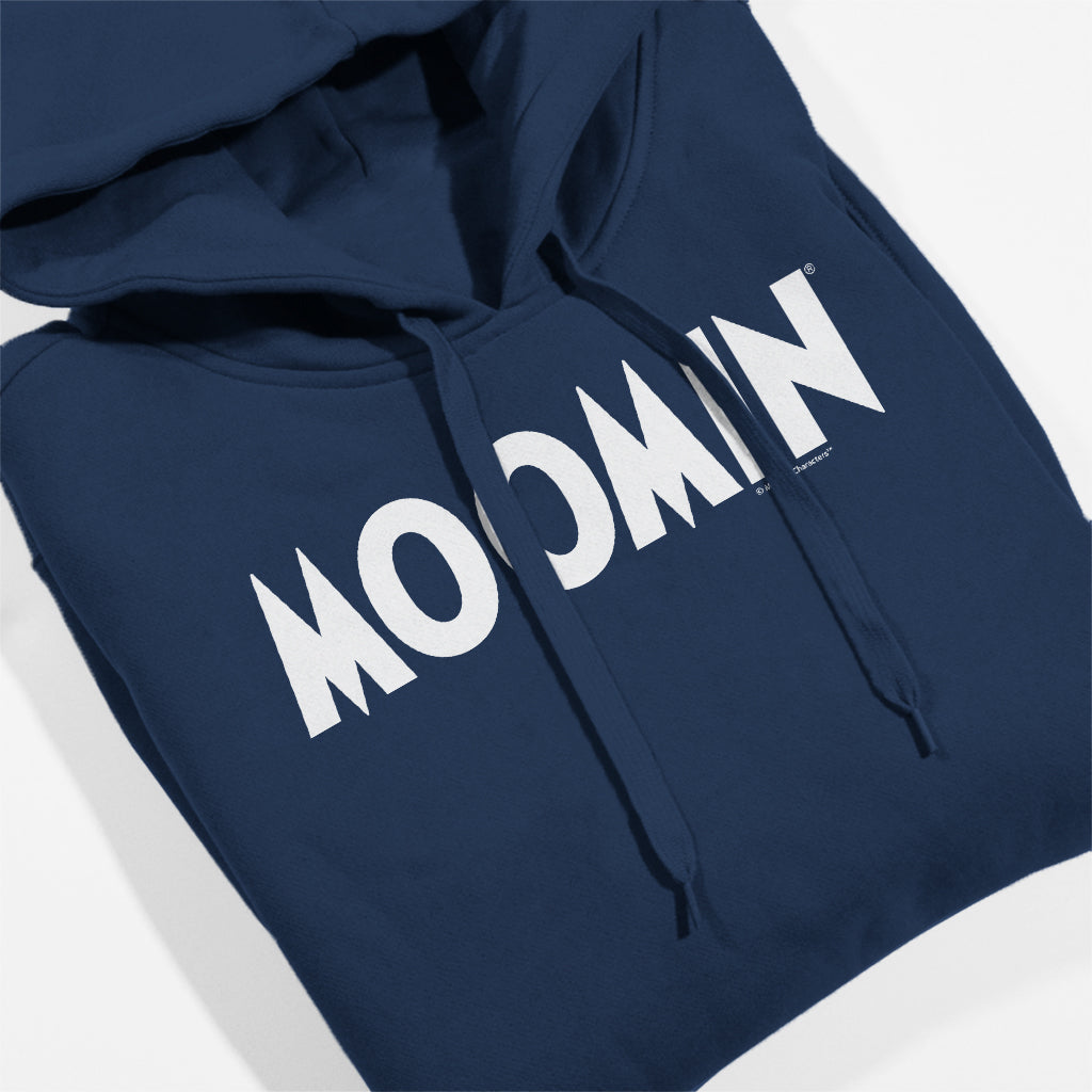 Moomin White Text Logo Adult Hoodie