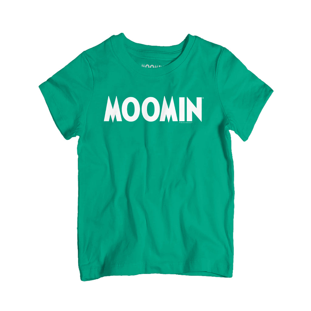 Moomin White Text Logo Toddler T-Shirt | Moomin Shop US