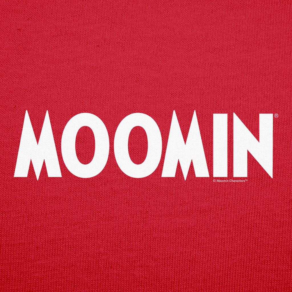 Moomin White Text Logo Kids Hoodie