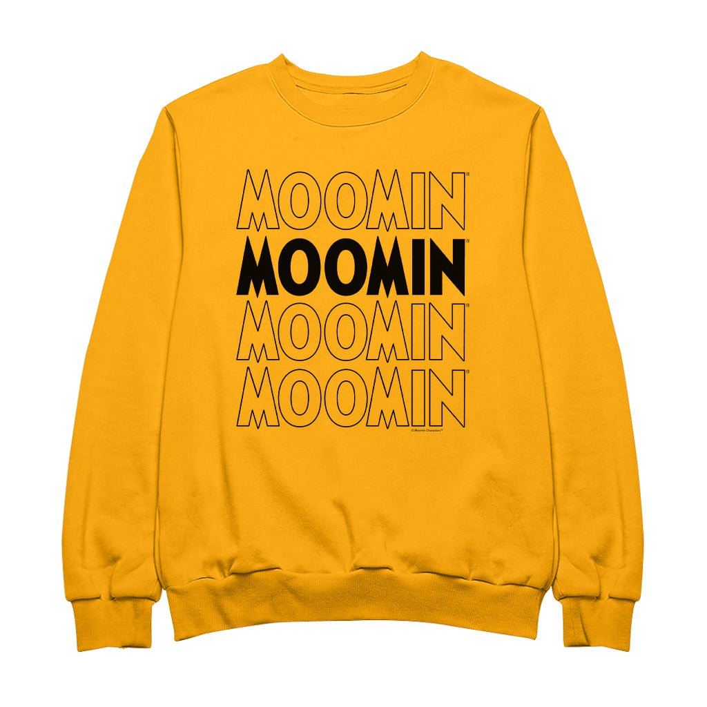 Moomin Black Text Cascade Adult Sweatshirt | Moomin Shop US