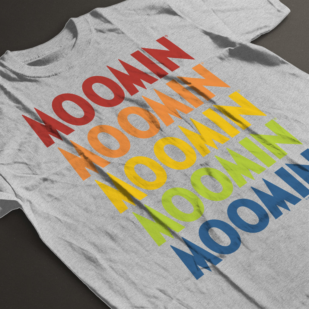 Moomin Rainbow Text Cascade Adult T-Shirt