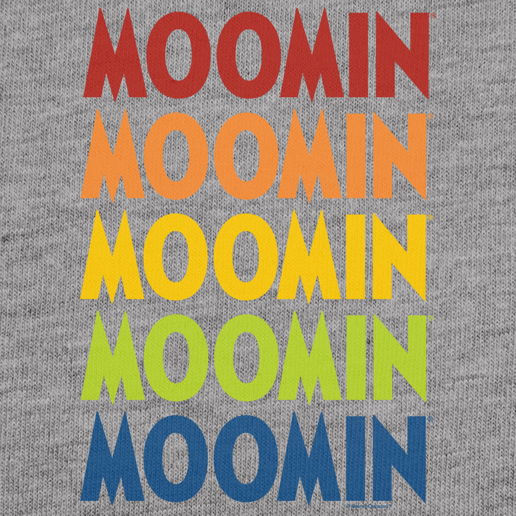 Moomin Rainbow Text Cascade Adult T-Shirt