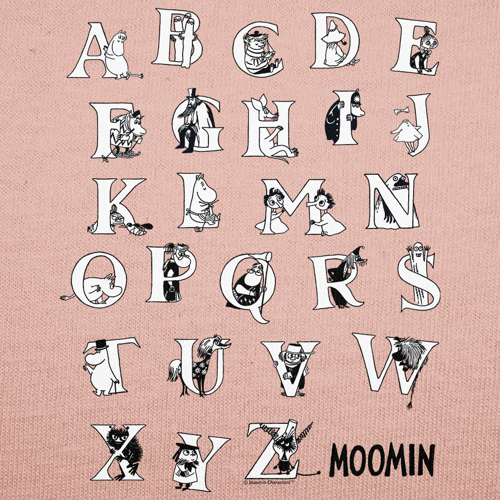 Moomin Alphabet Black and White Adult Sweatshirt