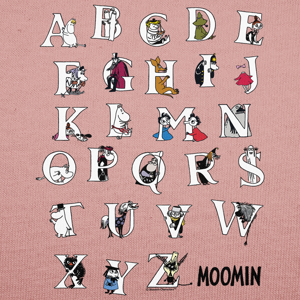 Moomin Color Alphabet Adult T-Shirt